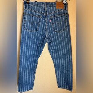 Women’s 501 Levi’s Big E Striped Jeans Size 27 X 26”